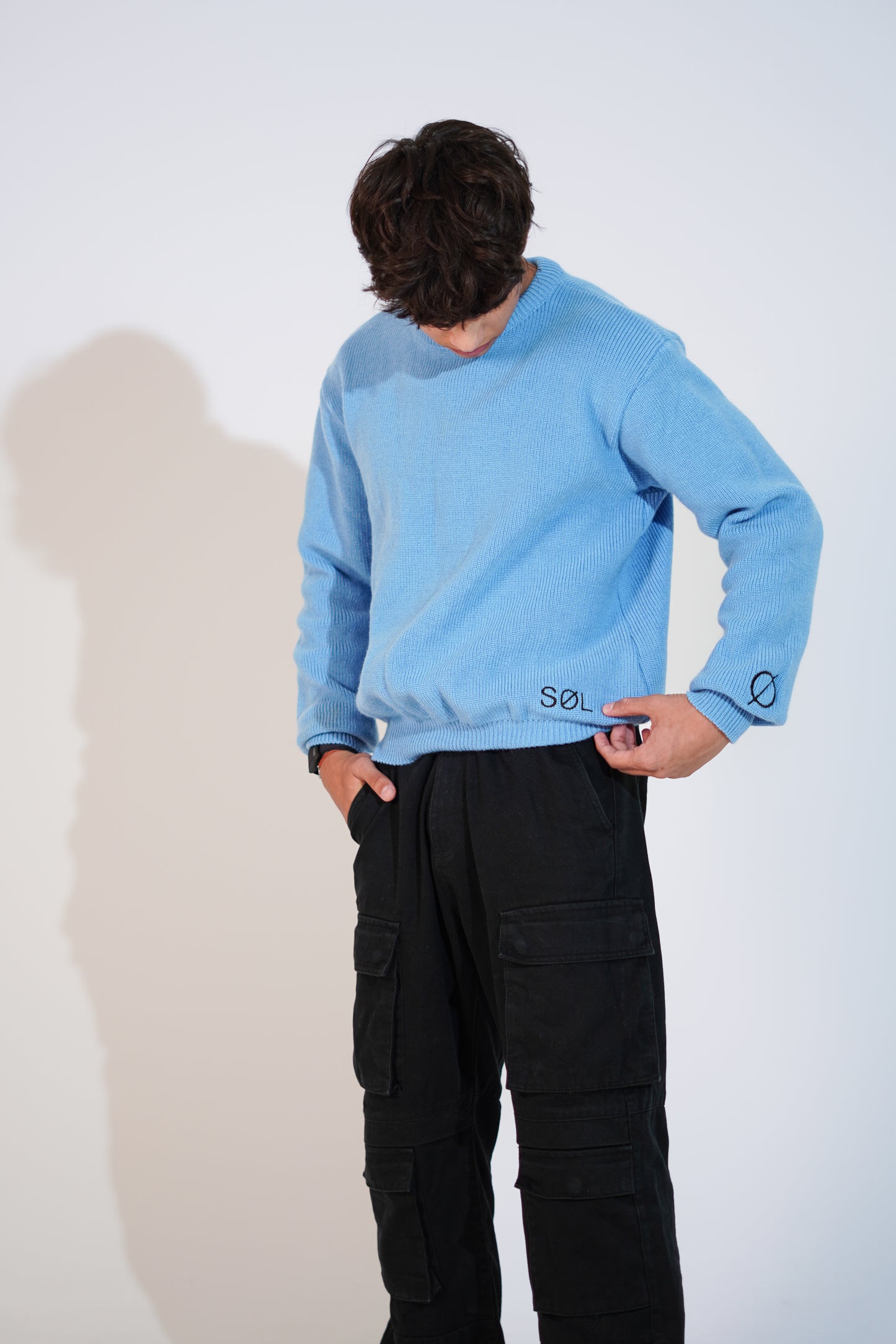 SØL Baby Blue Knitted Sweater  D1