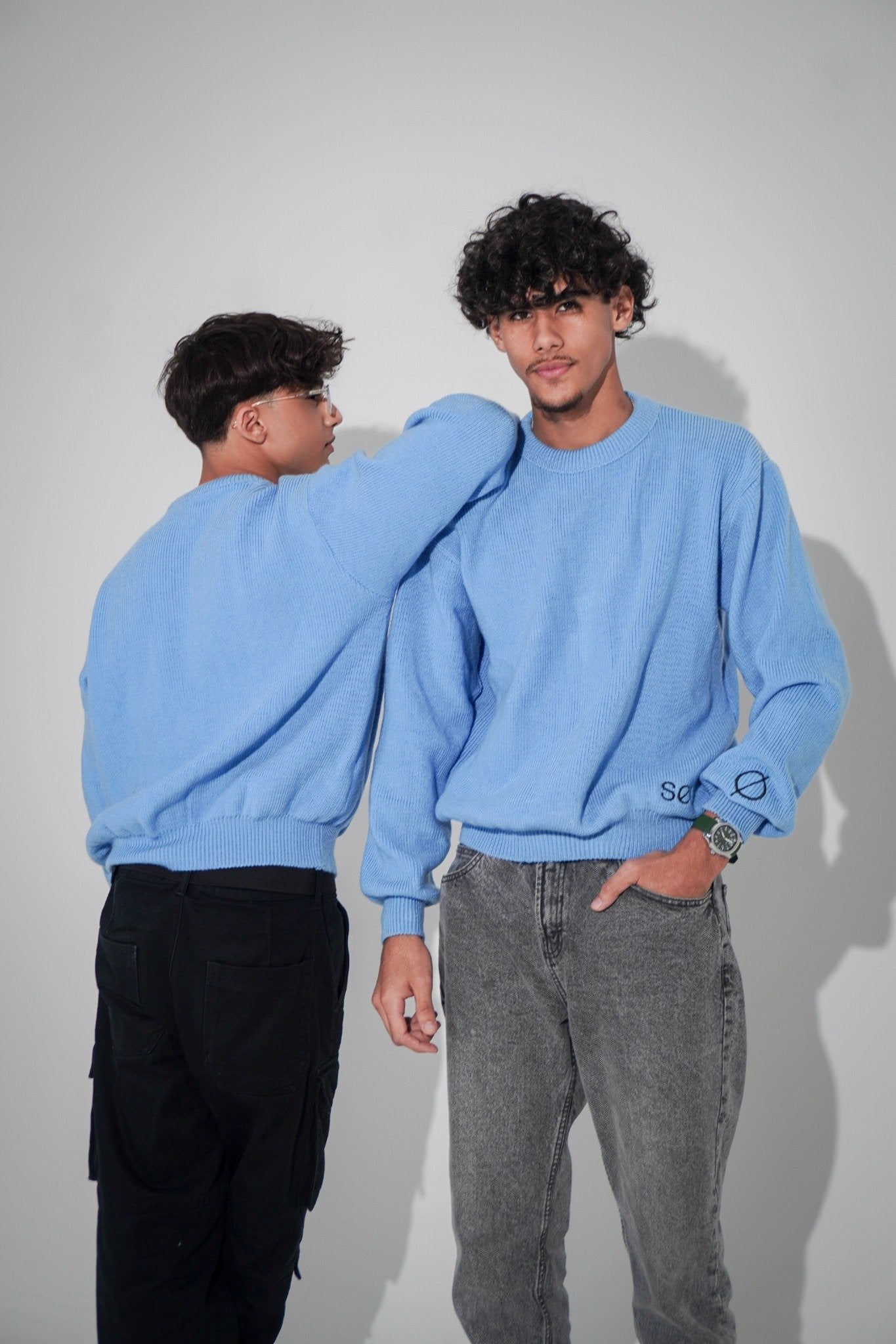 SØL Baby Blue Knitted Sweater  D1